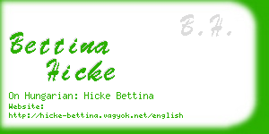 bettina hicke business card